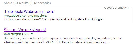 stepor indexed by google 1