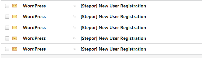 stepor new user registration